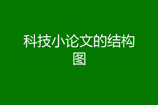 科技小论文的结构图