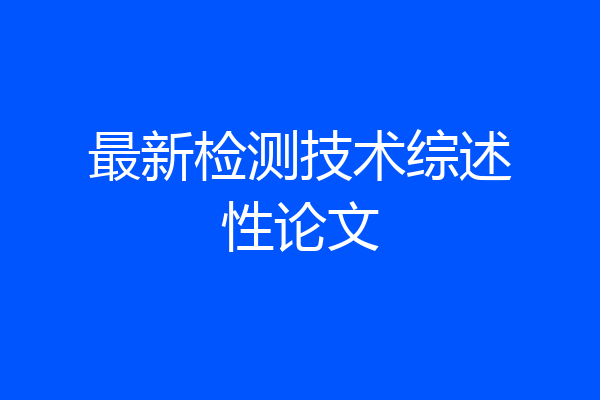 最新检测技术综述性论文