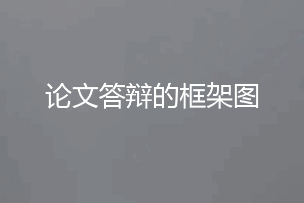 论文答辩的框架图