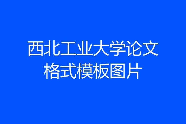 西北工业大学论文格式模板图片