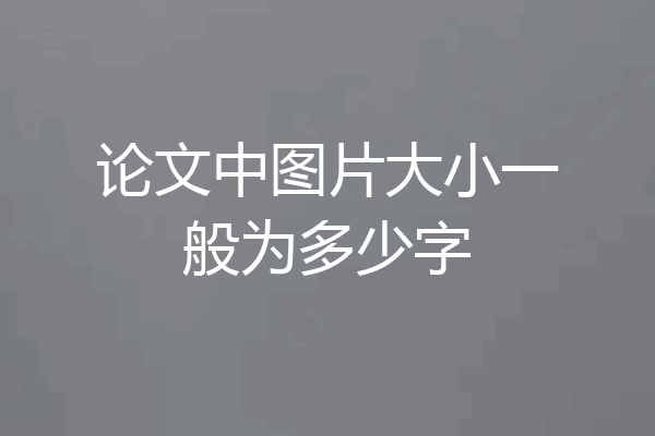 论文中图片大小一般为多少字