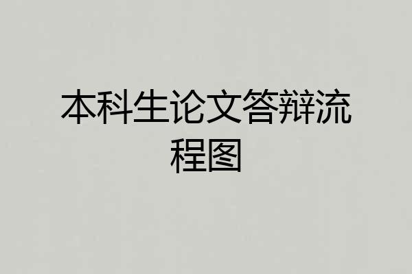 本科生论文答辩流程图