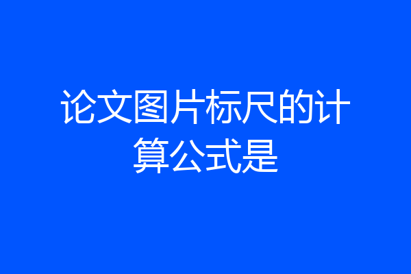 论文图片标尺的计算公式是