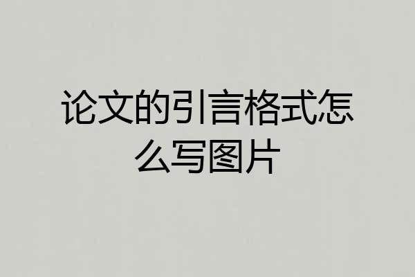 论文的引言格式怎么写图片