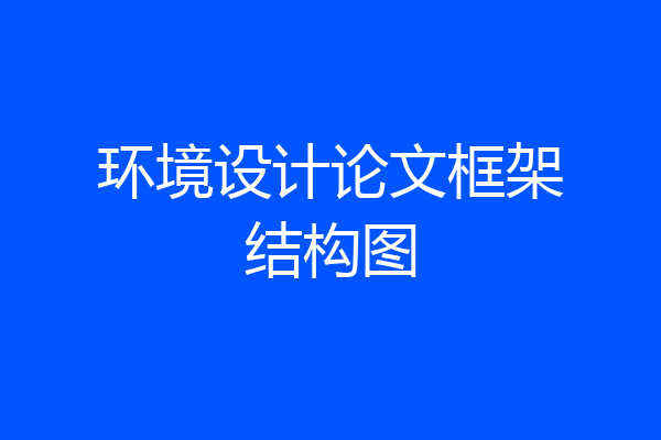 环境设计论文框架结构图