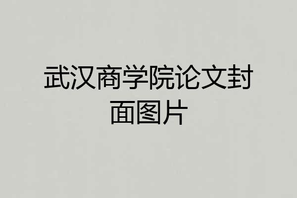 武汉商学院论文封面图片
