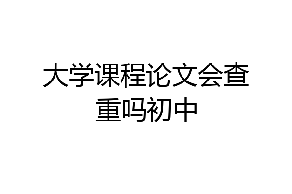 大学课程论文会查重吗初中