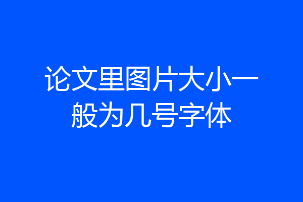 论文里图片大小一般为几号字体