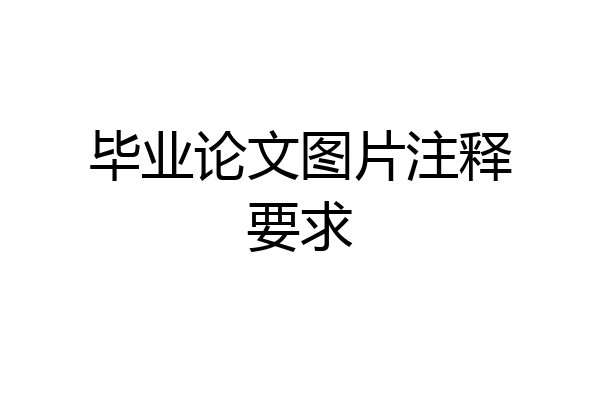 毕业论文图片注释要求