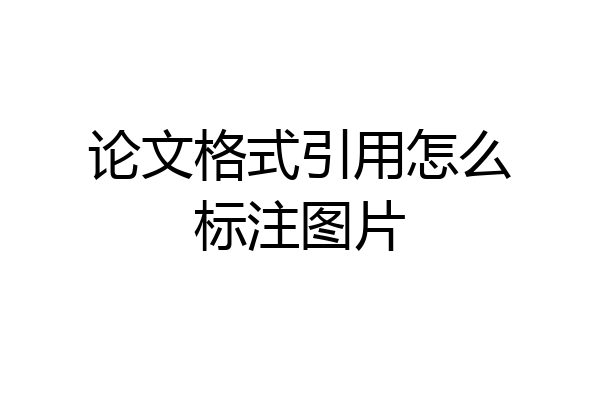 论文格式引用怎么标注图片