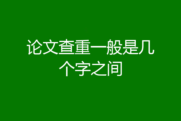 论文查重一般是几个字之间