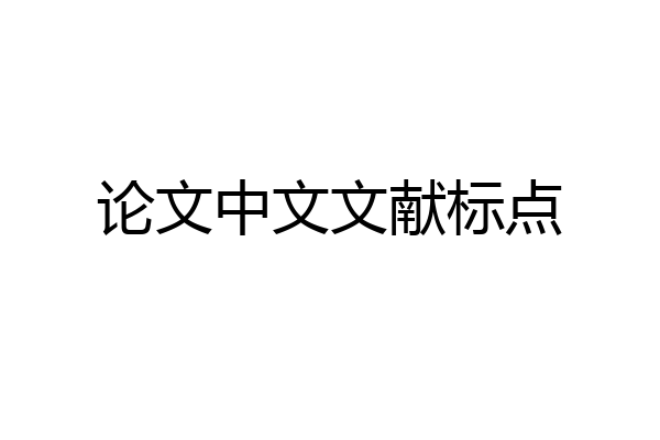 论文中文文献标点