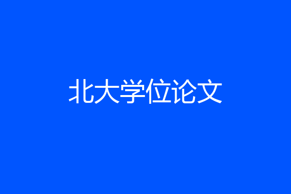 北大学位论文