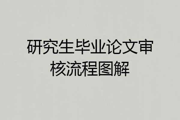 研究生毕业论文审核流程图解
