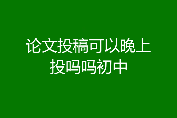 论文投稿可以晚上投吗吗初中
