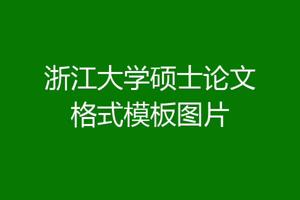 浙江大学硕士论文格式模板图片