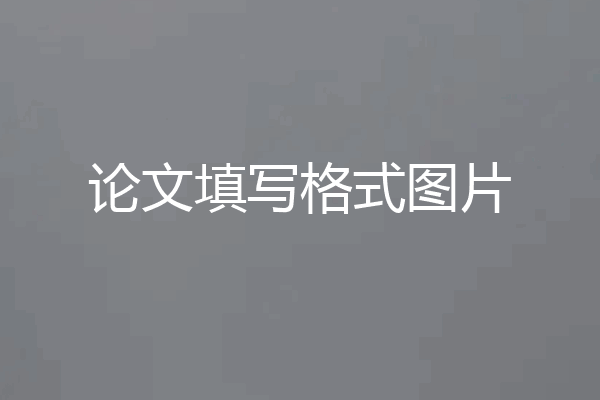 论文填写格式图片