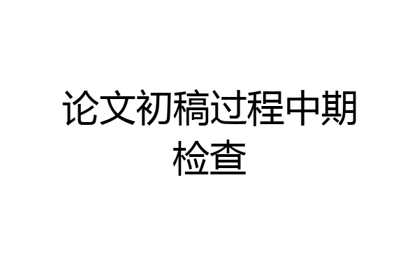 论文初稿过程中期检查