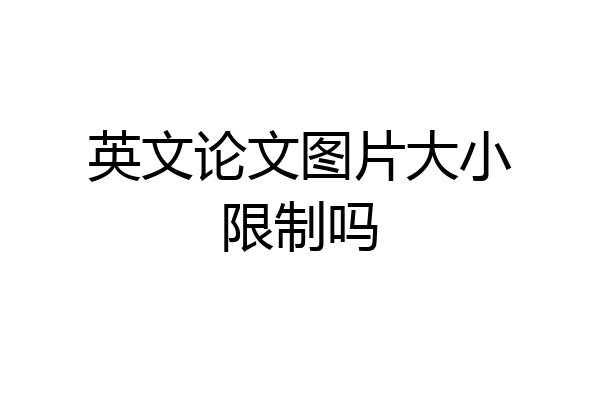 英文论文图片大小限制吗