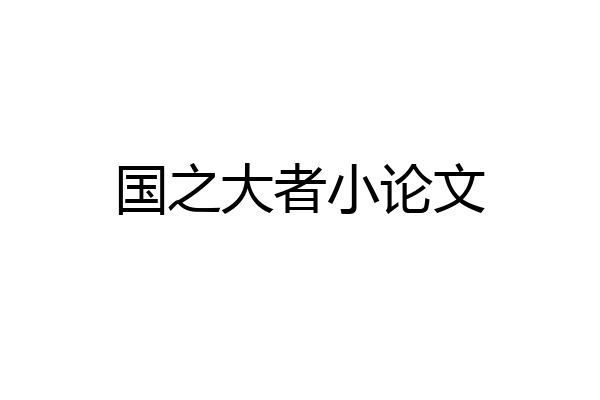 国之大者小论文