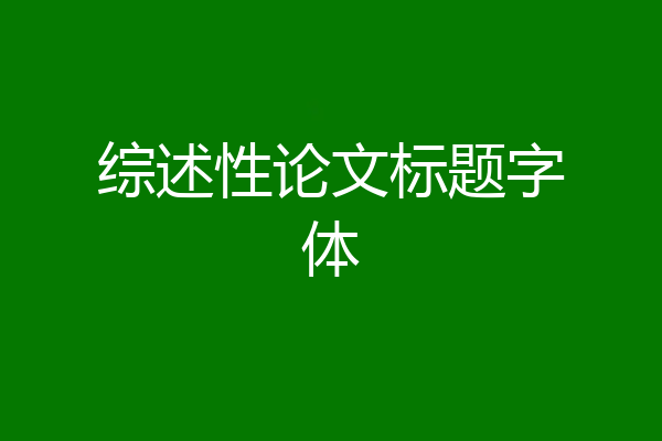 综述性论文标题字体