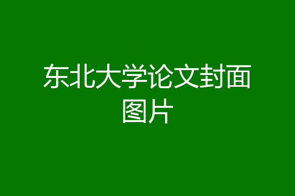 东北大学论文封面图片