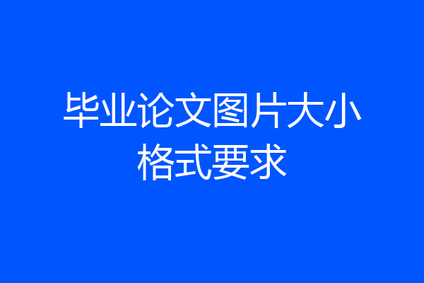 毕业论文图片大小格式要求