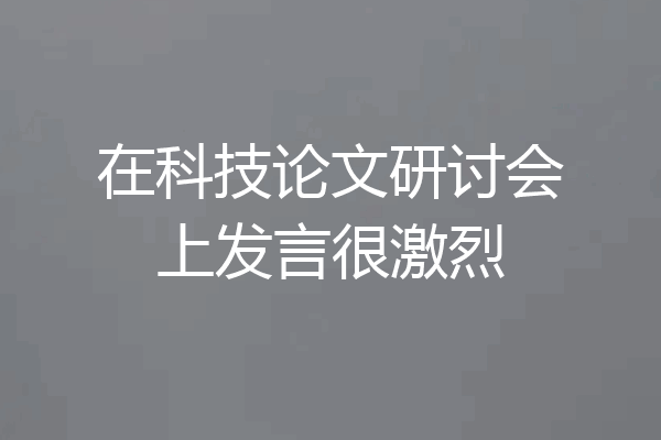 在科技论文研讨会上发言很激烈