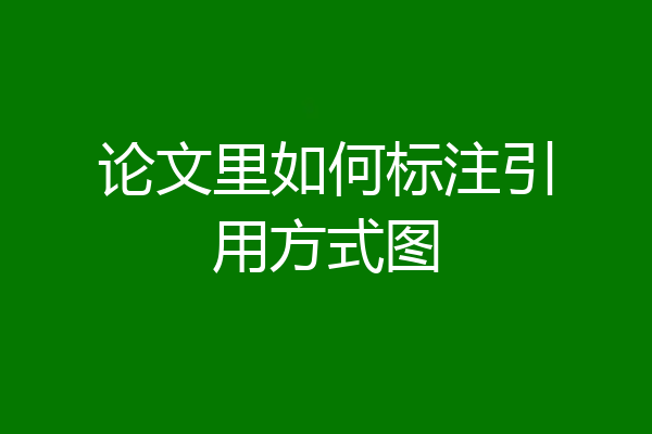 论文里如何标注引用方式图