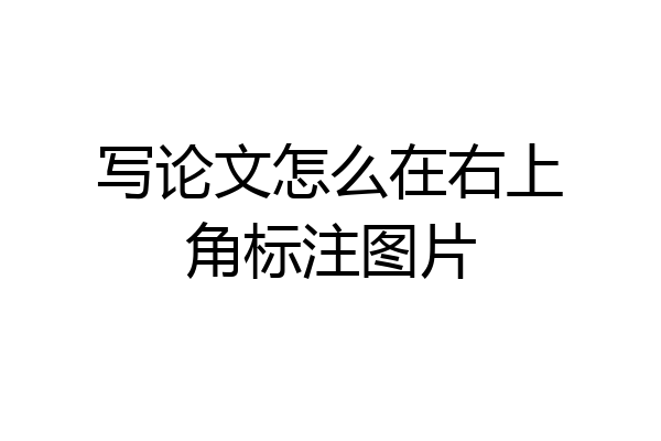 写论文怎么在右上角标注图片