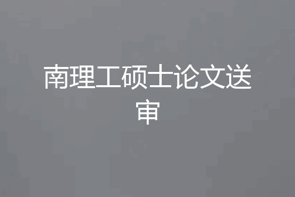 南理工硕士论文送审