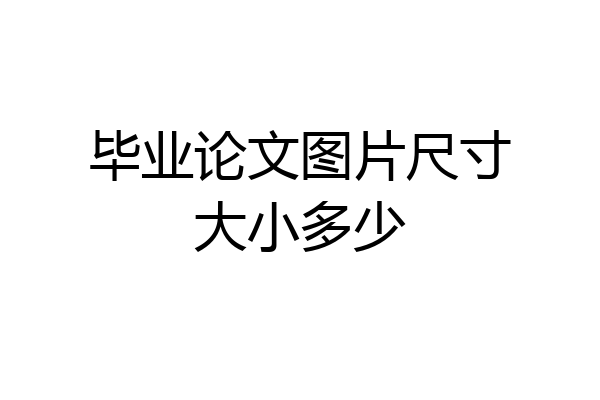 毕业论文图片尺寸大小多少