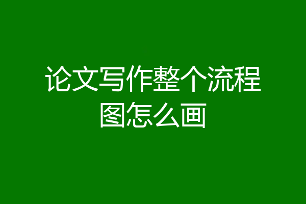 论文写作整个流程图怎么画