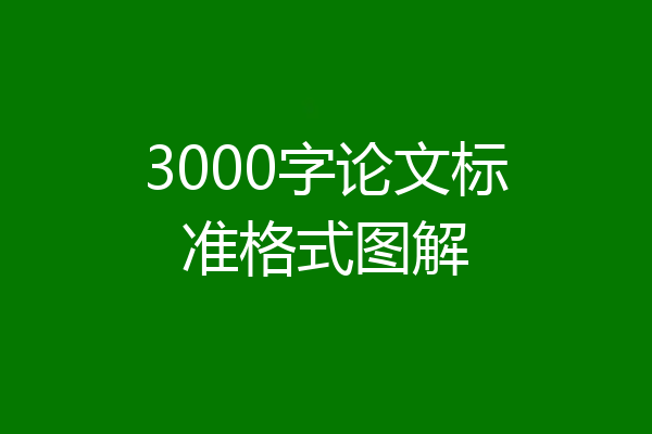 3000字论文标准格式图解
