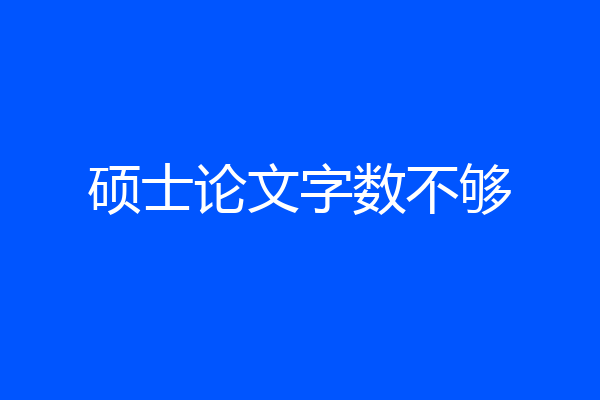 硕士论文字数不够