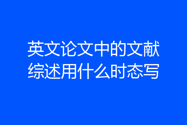 英文论文中的文献综述用什么时态写