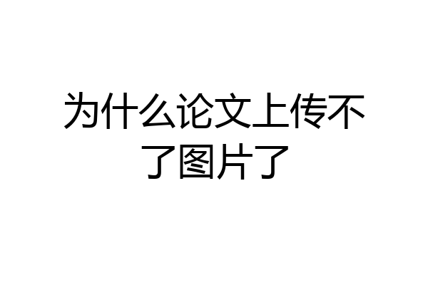 为什么论文上传不了图片了