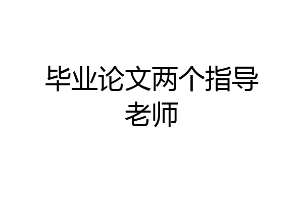 毕业论文两个指导老师