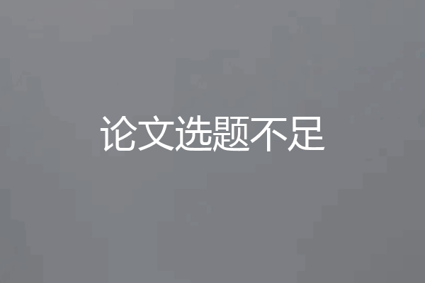 论文选题不足