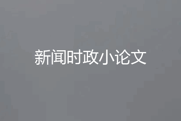 新闻时政小论文