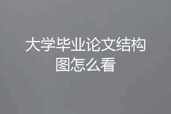 大学毕业论文结构图怎么看