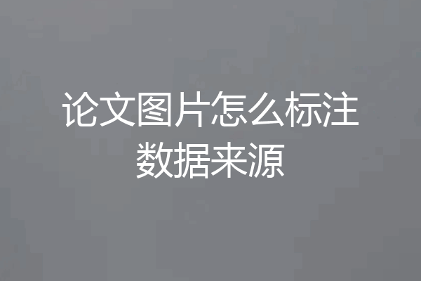 论文图片怎么标注数据来源