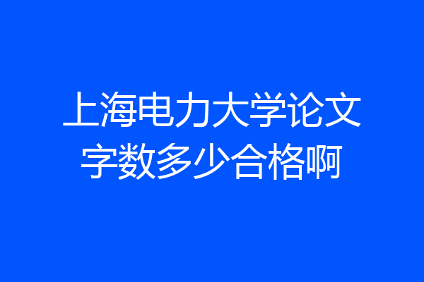 上海电力大学论文字数多少合格啊