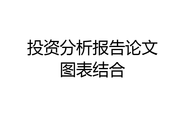 投资分析报告论文图表结合