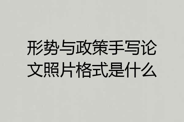 形势与政策手写论文照片格式是什么