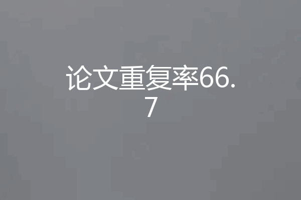 论文重复率66.7