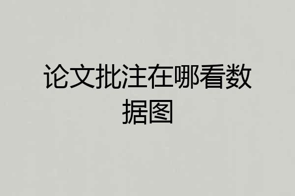 论文批注在哪看数据图