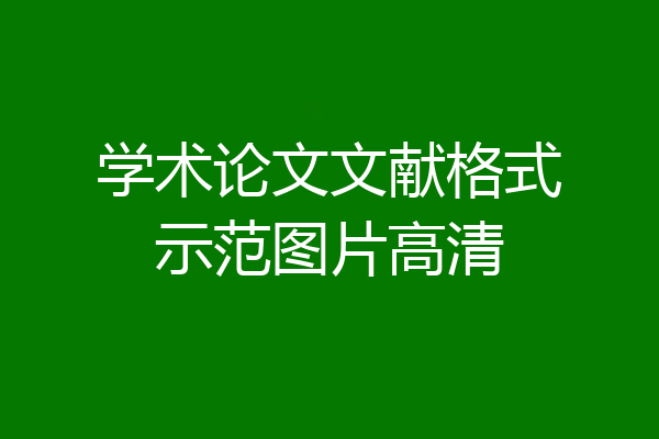 学术论文文献格式示范图片高清
