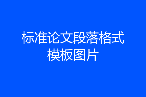 标准论文段落格式模板图片