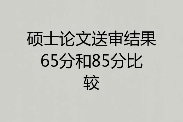 硕士论文送审结果65分和85分比较